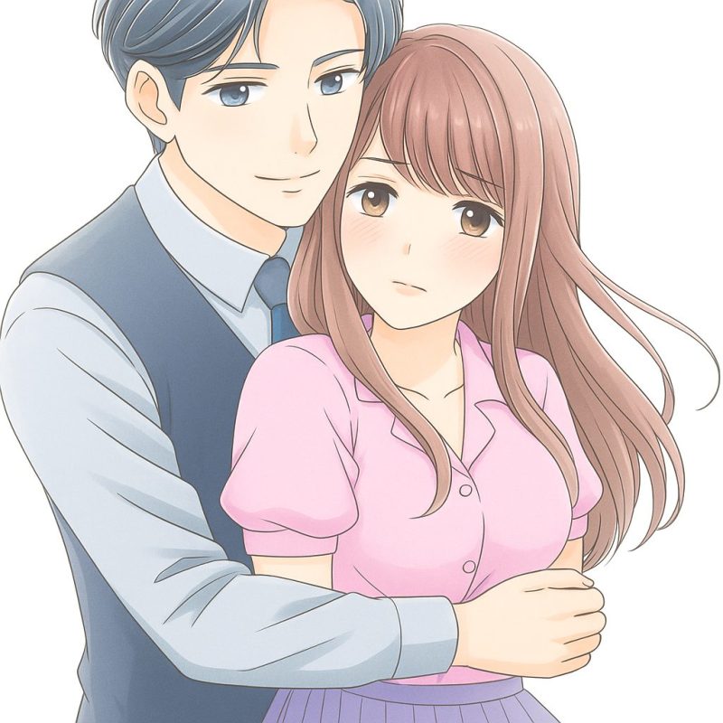 抱きしめられる二人