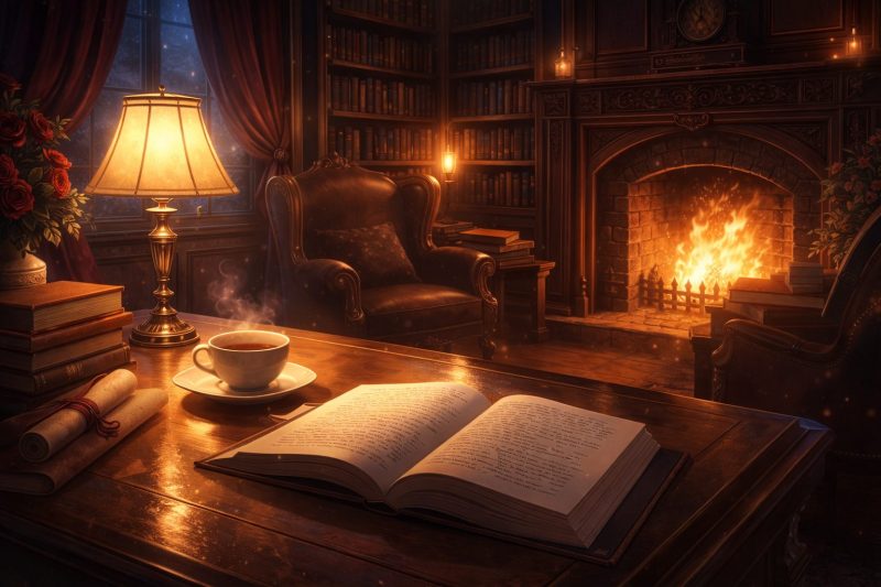 静かな書斎の余韻