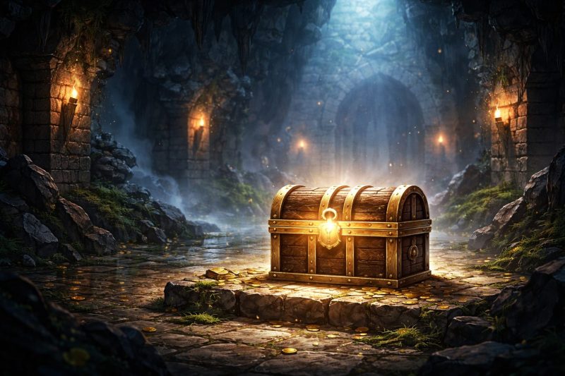 ダンジョンに佇む宝箱