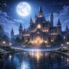月光差す公爵城の夜