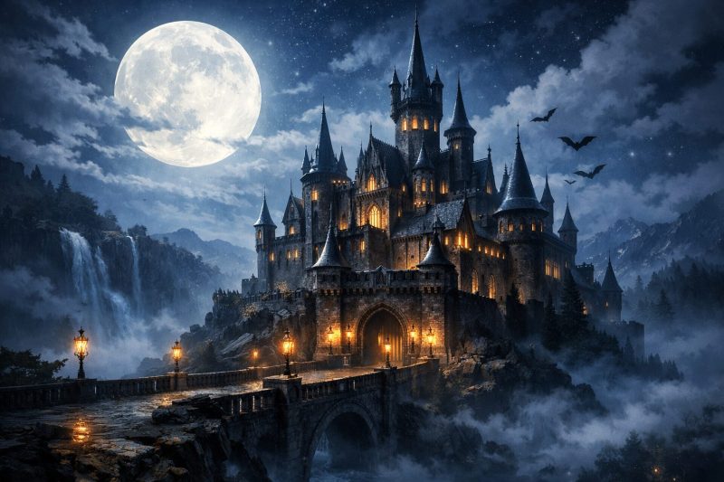 月光差す吸血伯爵の城