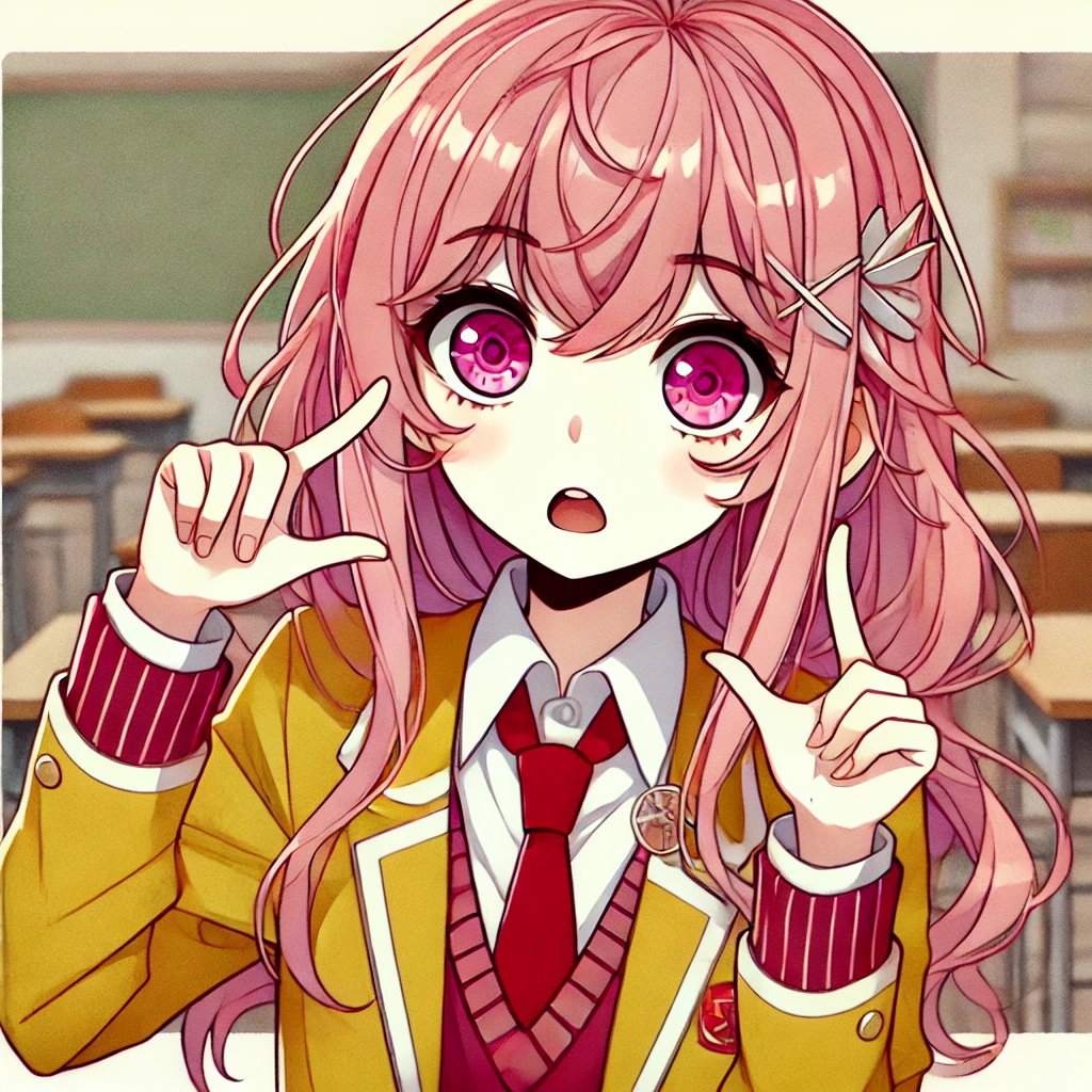 ピンク髪の可愛い少女