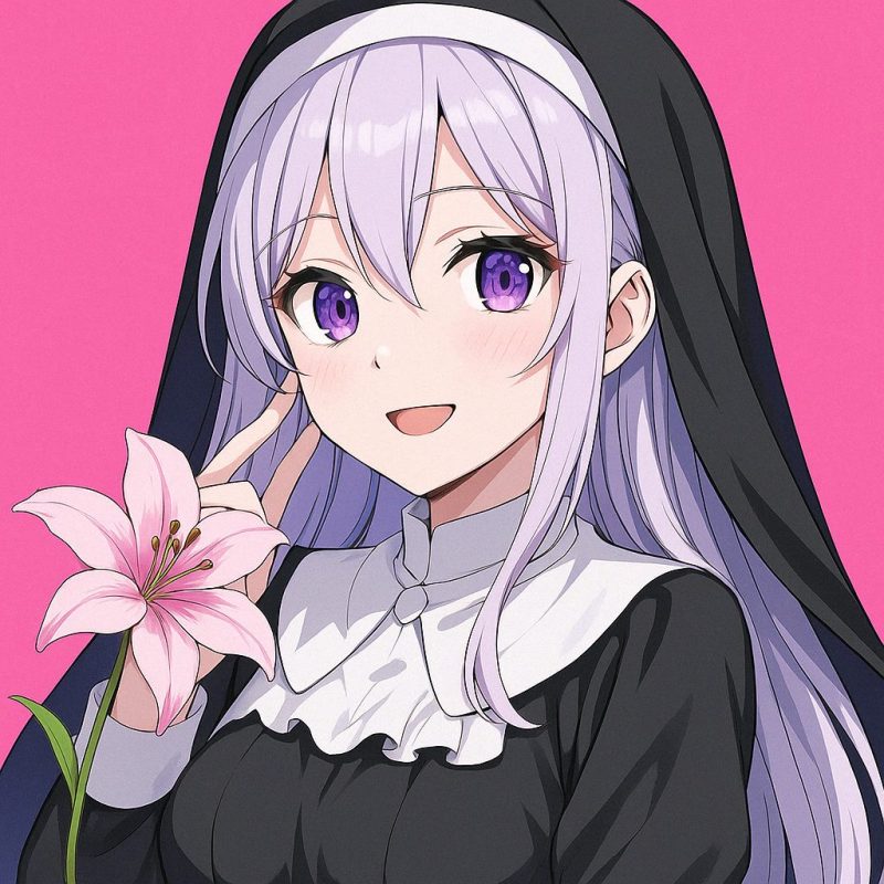微笑むシスター