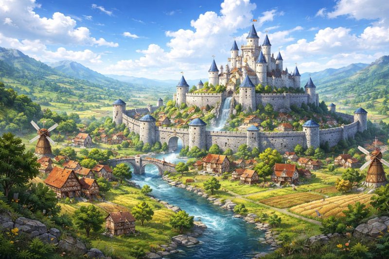 辺境村の発展する城塞