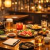 合コンの居酒屋テーブル