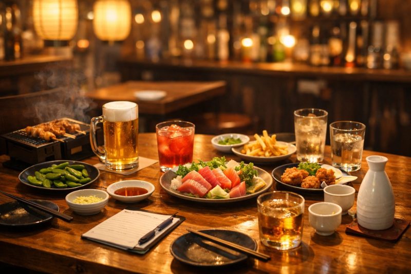 合コンの居酒屋テーブル