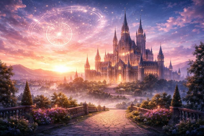 運命が巡る王城の朝焼け