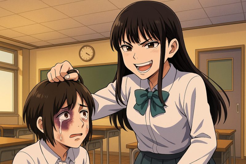 教室での暴力シーン