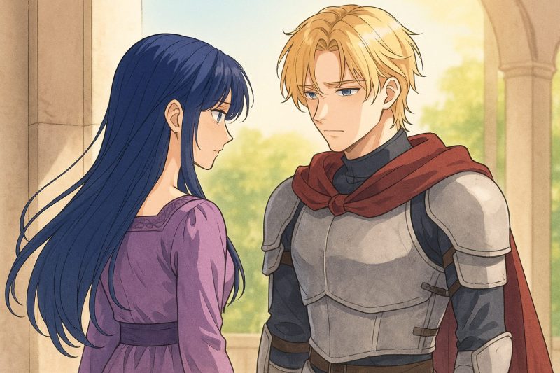 見つめる騎士と少女