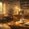 静かなサイレントカフェの午後