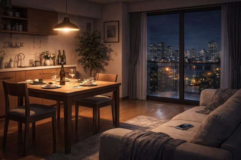 子どものいない夜の夫婦の部屋