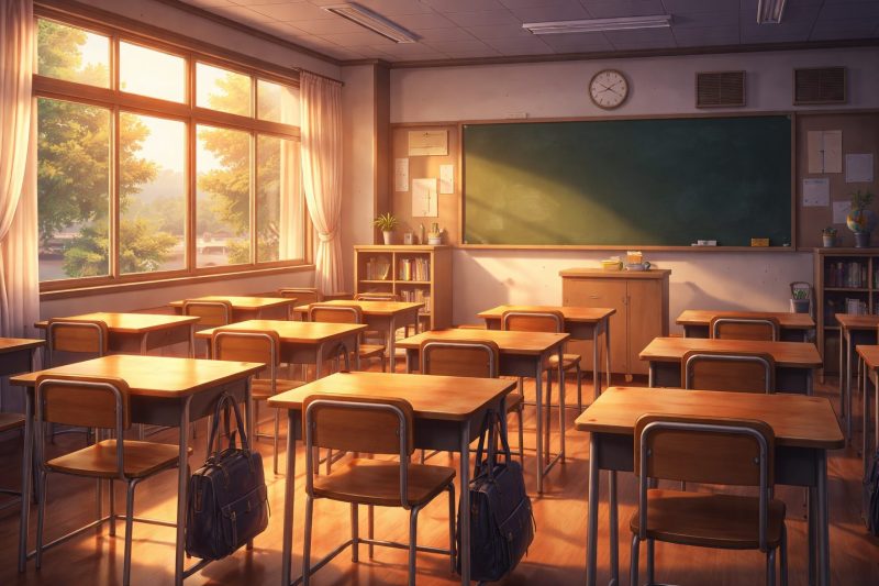 静かな放課後の教室