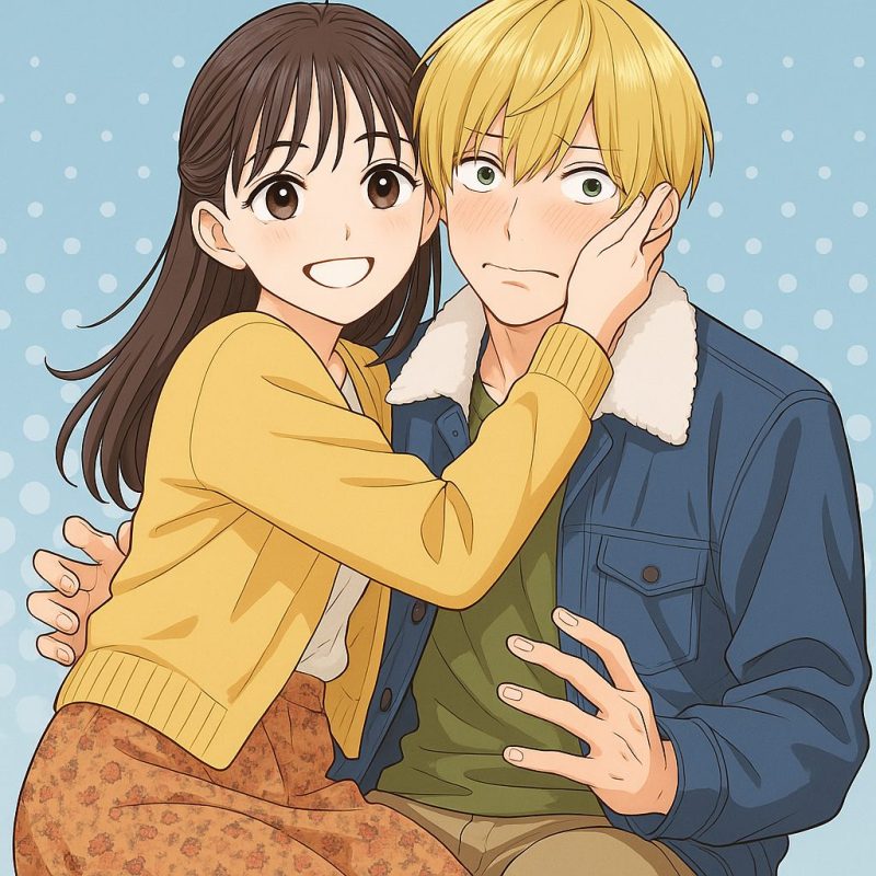 照れる男子と甘える女子
