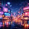 ネオン街とSNSの夜