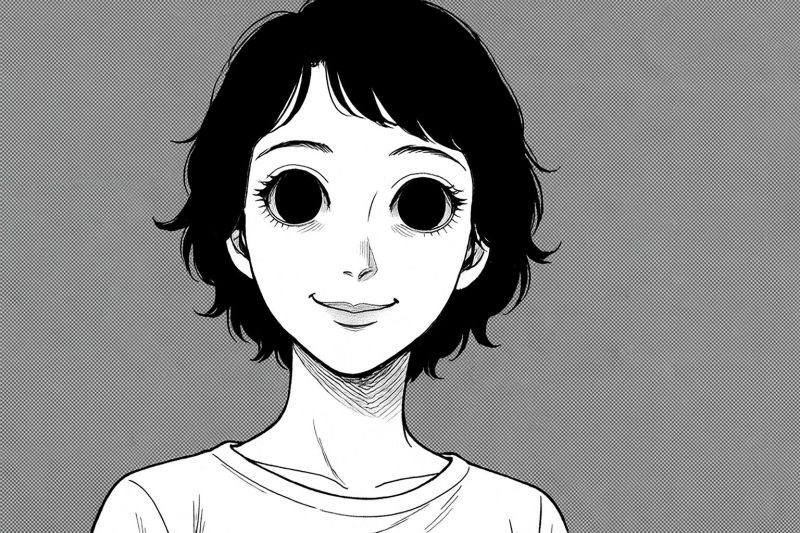漫画を描く作者の姿