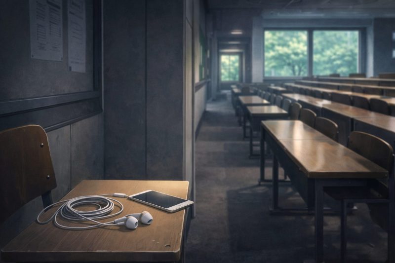 静かな講義棟の片隅