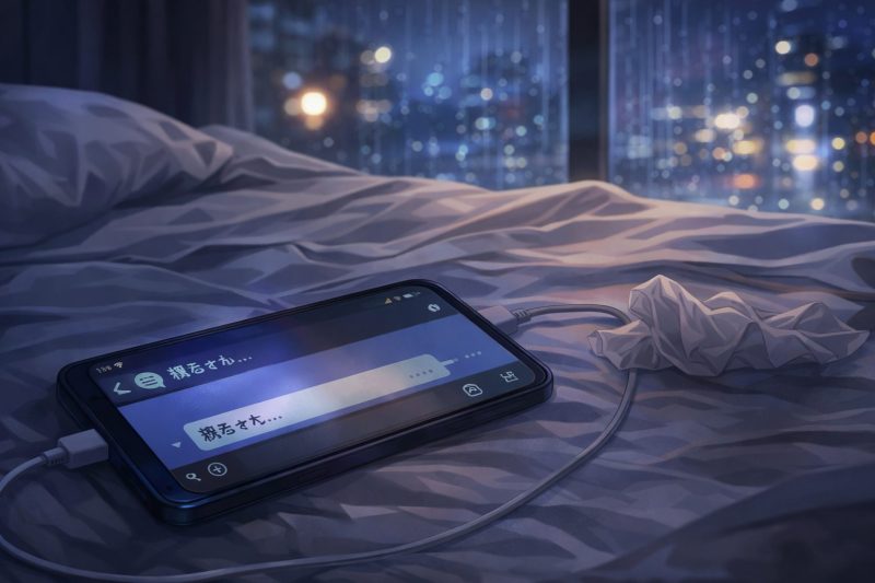 送れない夜のスマホ