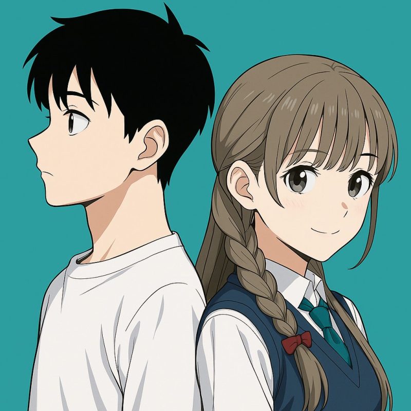 微笑む幼なじみ二人