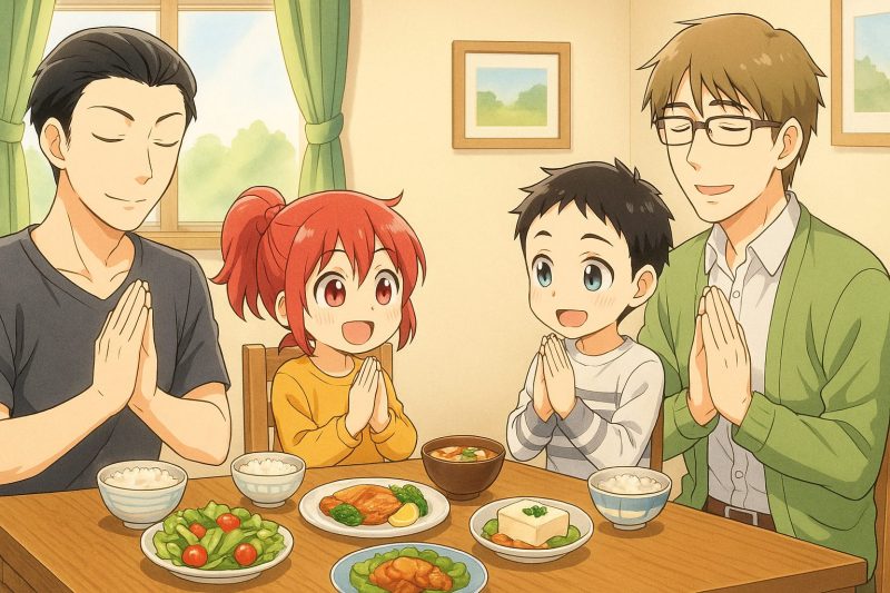 家族が団らんで笑う食卓