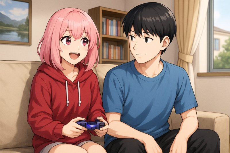 笑い合う二人