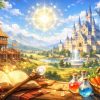 光に包まれた王都の風景