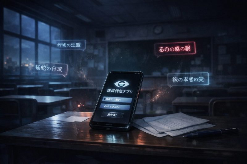 密告アプリと夜の教室