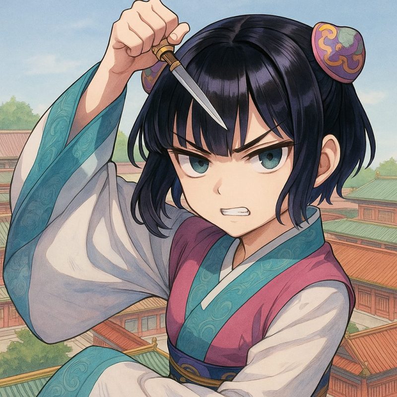 短刀を構える花鈴