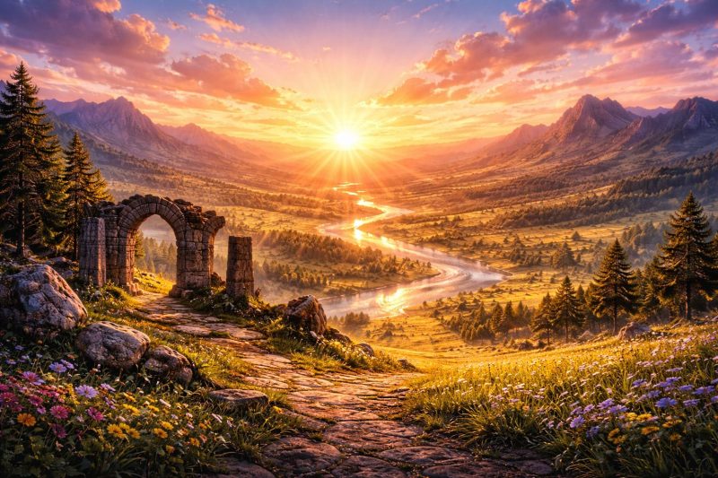 希望の朝焼け平原