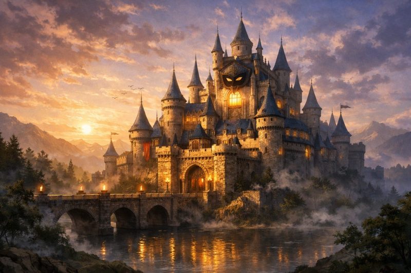 仮面公爵の城外観