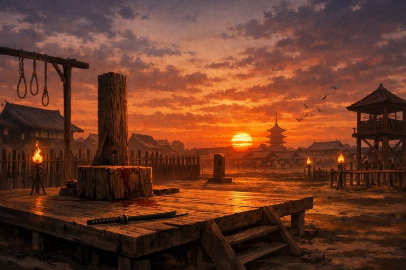 江戸の夕暮れ処刑場