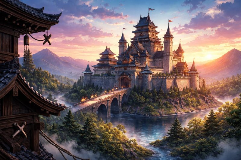 忍者と騎士の城景色