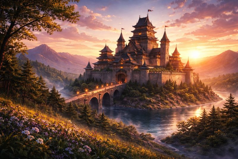 朝焼けの王国城