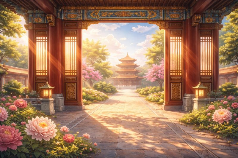 光差す後宮の門