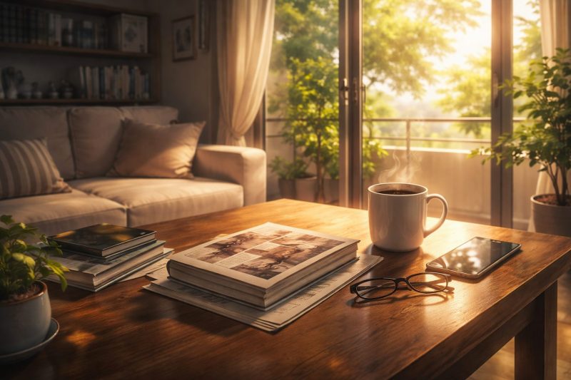 朝光の静かな部屋