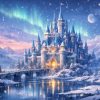 雪の国の幻想的な城
