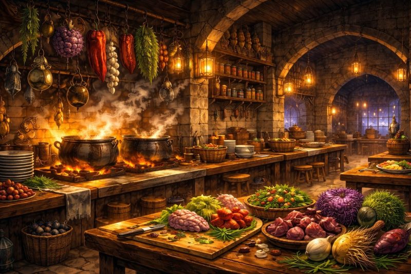 異世界の魔王城調理場