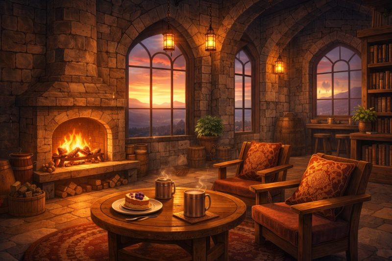 静かな魔王城の休憩所