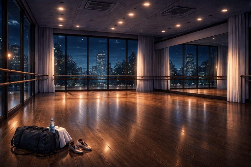夜のダンススタジオ