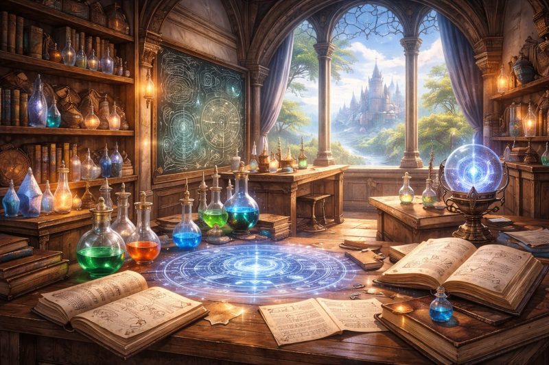 魔術学院の研究室