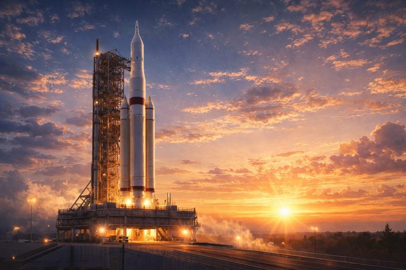 宇宙ロケット発射台