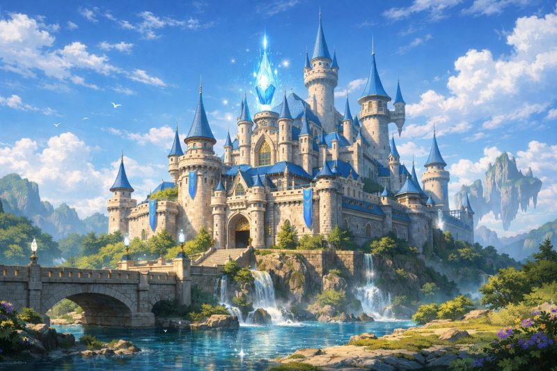 魔法士団の城外観