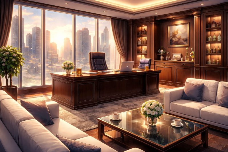 社長室の高級オフィス