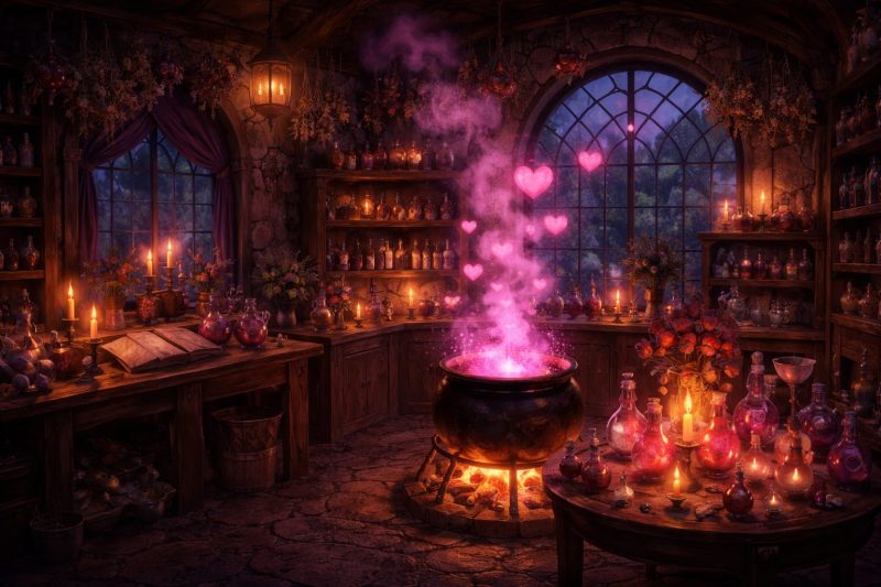 惚れ薬を調合する部屋