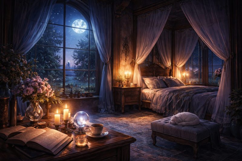 夜の静かな部屋