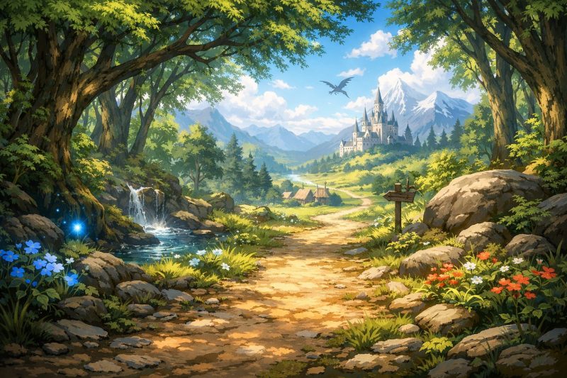 異世界冒険の森の道