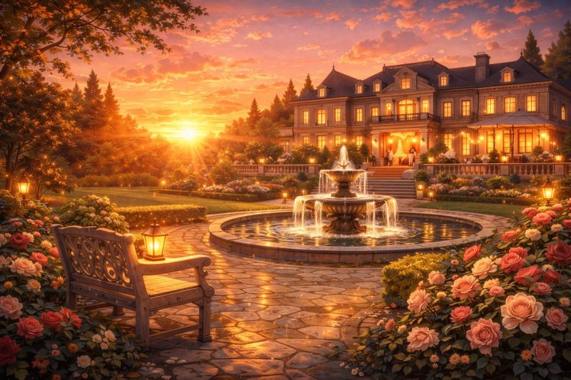 公爵邸の温かな庭