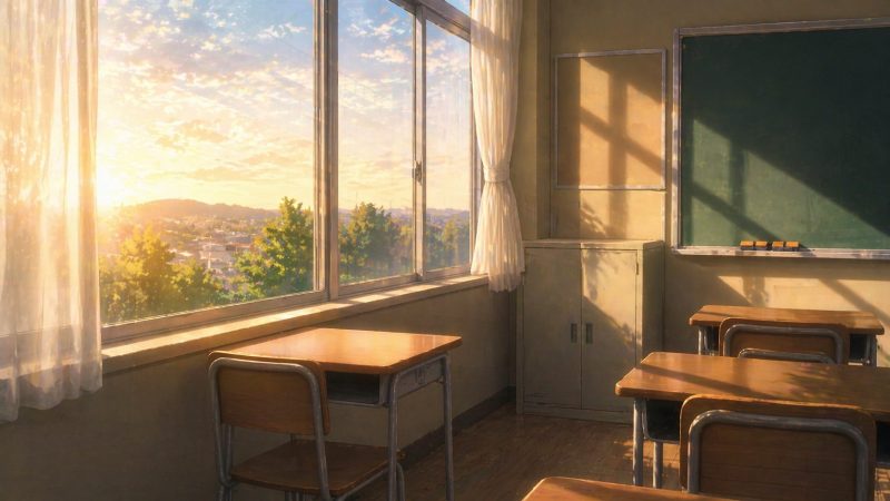 教室の窓際の席