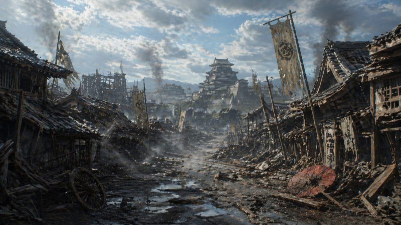 荒廃した戦国の街