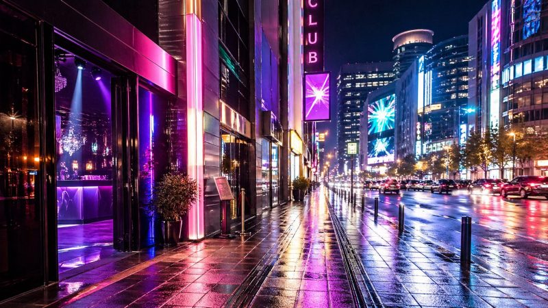 夜の街ネオンの出会い