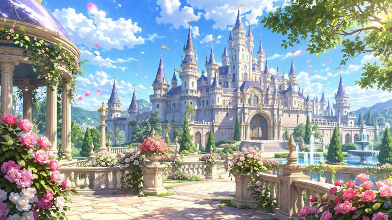 異世界の王城と庭園